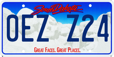 SD license plate 0EZZ24