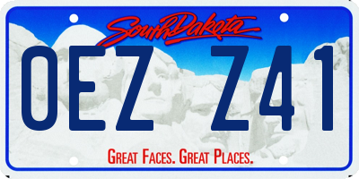 SD license plate 0EZZ41