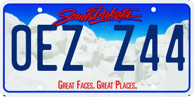 SD license plate 0EZZ44