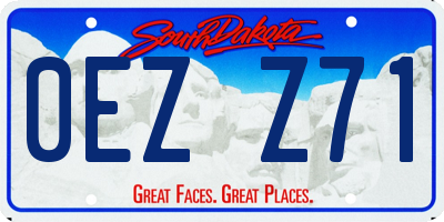 SD license plate 0EZZ71