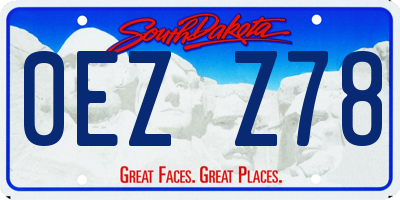 SD license plate 0EZZ78