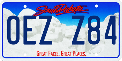 SD license plate 0EZZ84