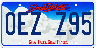 SD license plate 0EZZ95