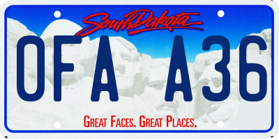 SD license plate 0FAA36
