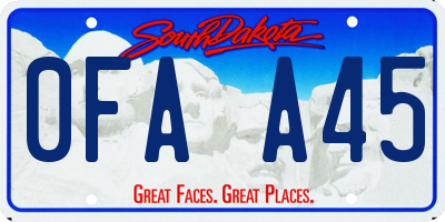 SD license plate 0FAA45