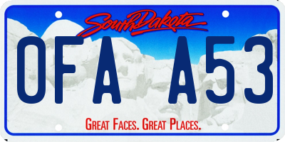 SD license plate 0FAA53