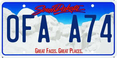 SD license plate 0FAA74