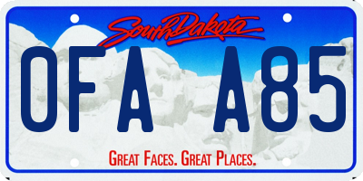 SD license plate 0FAA85