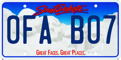 SD license plate 0FAB07