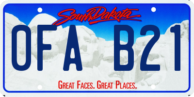 SD license plate 0FAB21