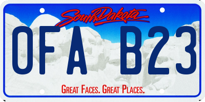 SD license plate 0FAB23