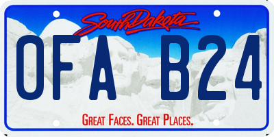SD license plate 0FAB24