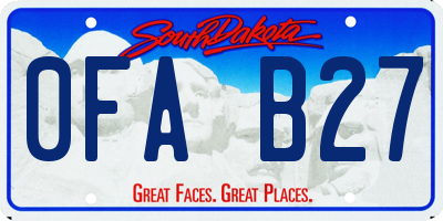 SD license plate 0FAB27