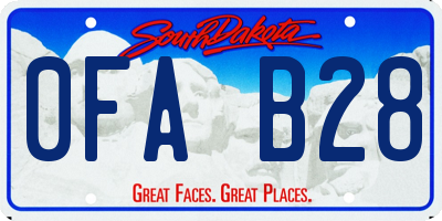 SD license plate 0FAB28