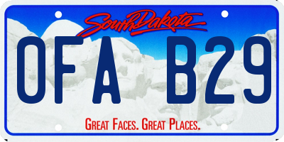 SD license plate 0FAB29