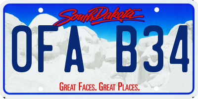 SD license plate 0FAB34