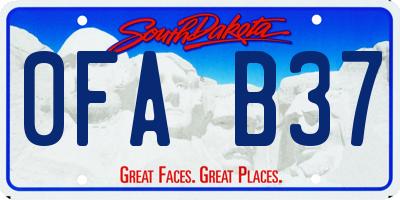 SD license plate 0FAB37