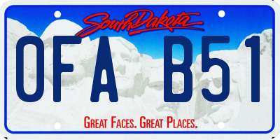 SD license plate 0FAB51
