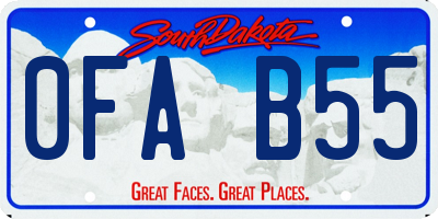 SD license plate 0FAB55