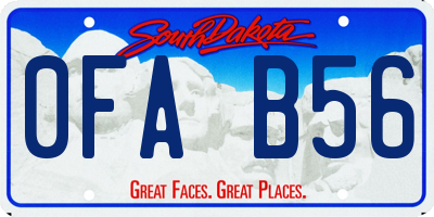 SD license plate 0FAB56