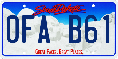 SD license plate 0FAB61