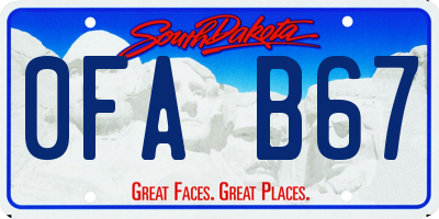 SD license plate 0FAB67