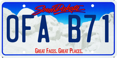 SD license plate 0FAB71
