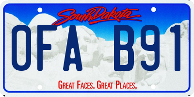 SD license plate 0FAB91