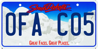 SD license plate 0FAC05