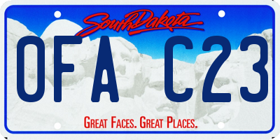 SD license plate 0FAC23