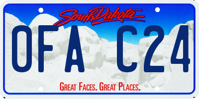 SD license plate 0FAC24