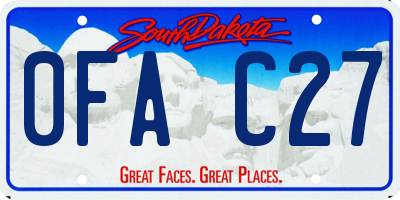 SD license plate 0FAC27