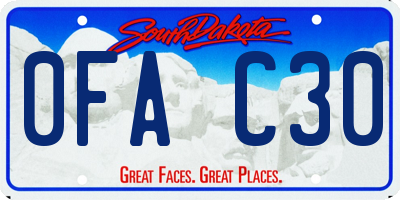 SD license plate 0FAC30