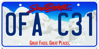 SD license plate 0FAC31