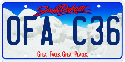 SD license plate 0FAC36