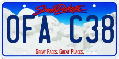 SD license plate 0FAC38