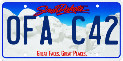 SD license plate 0FAC42