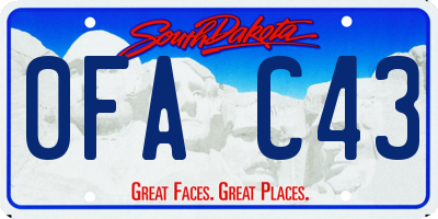SD license plate 0FAC43