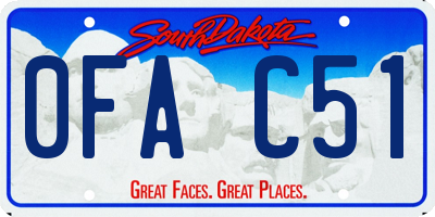 SD license plate 0FAC51