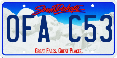 SD license plate 0FAC53