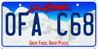 SD license plate 0FAC68