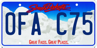 SD license plate 0FAC75