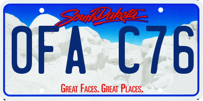 SD license plate 0FAC76
