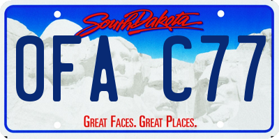 SD license plate 0FAC77