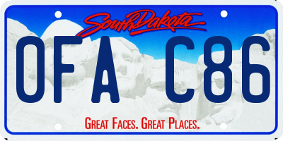 SD license plate 0FAC86