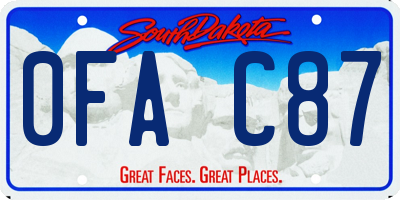 SD license plate 0FAC87