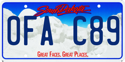 SD license plate 0FAC89