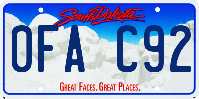 SD license plate 0FAC92