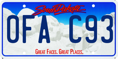 SD license plate 0FAC93