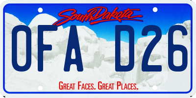 SD license plate 0FAD26